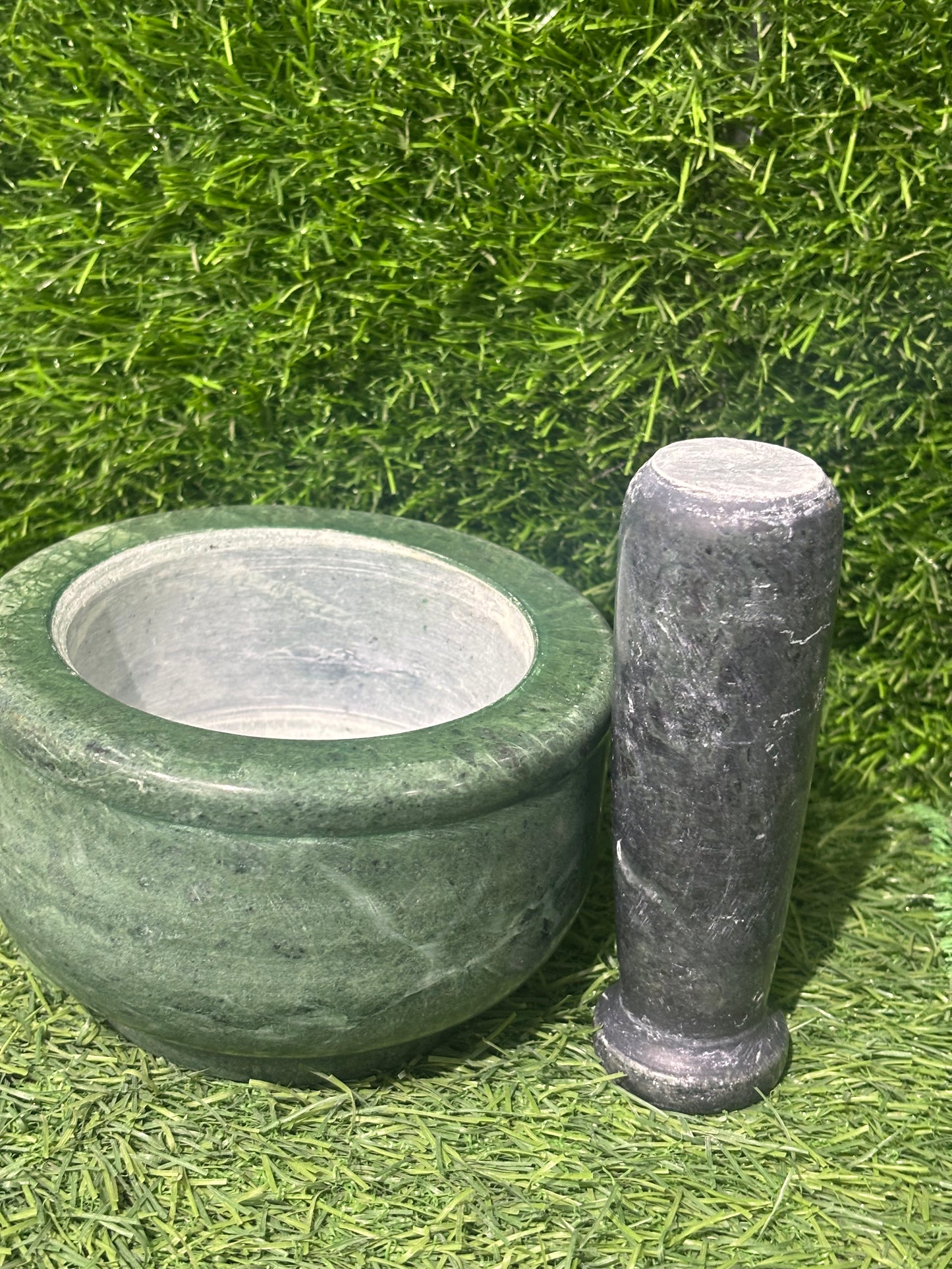 Green Marble Mortar and Pestle