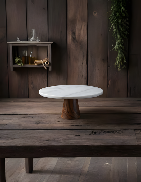 Marble and Teak stand