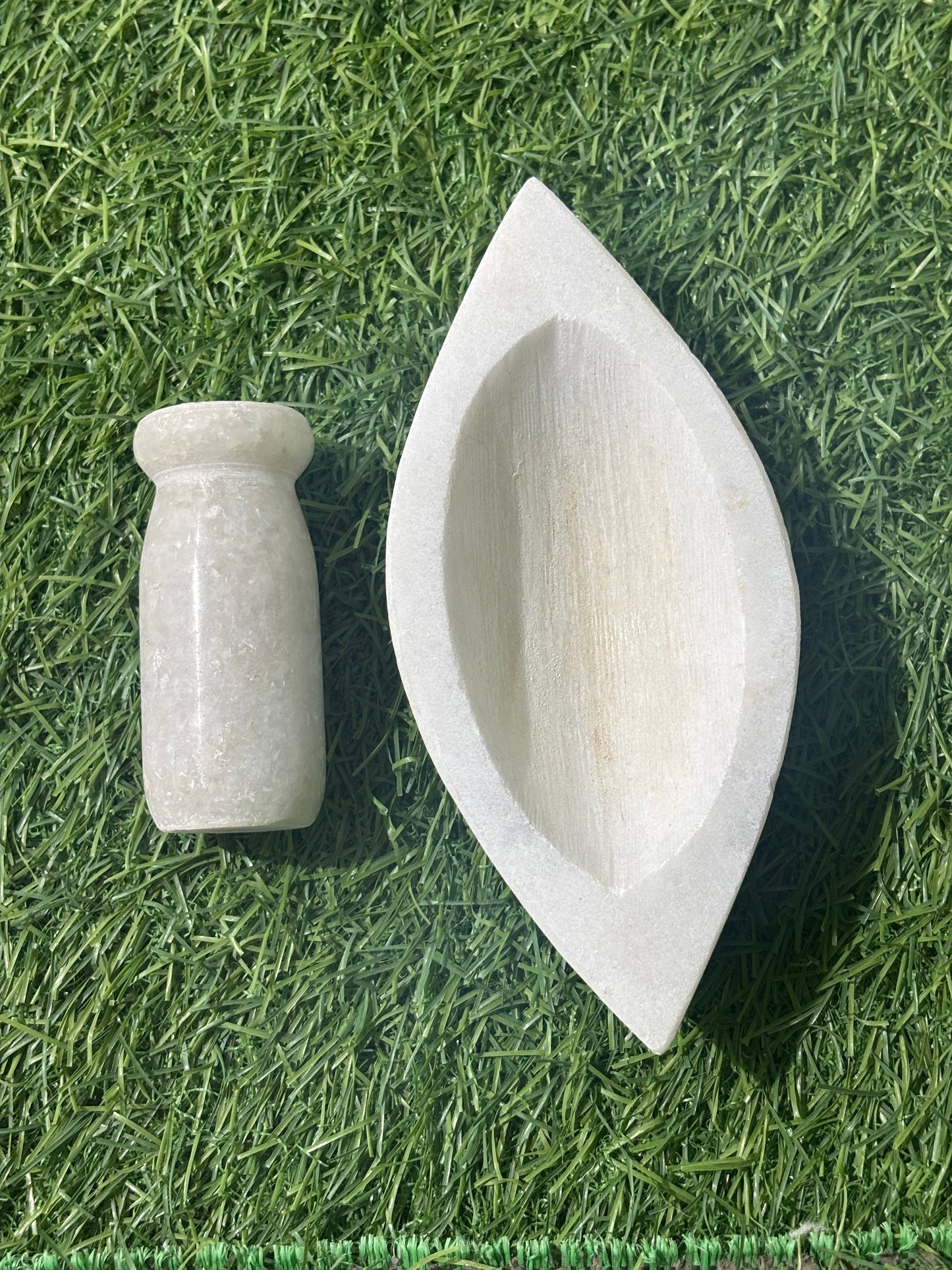 Small White Marble Mortar and Pestle