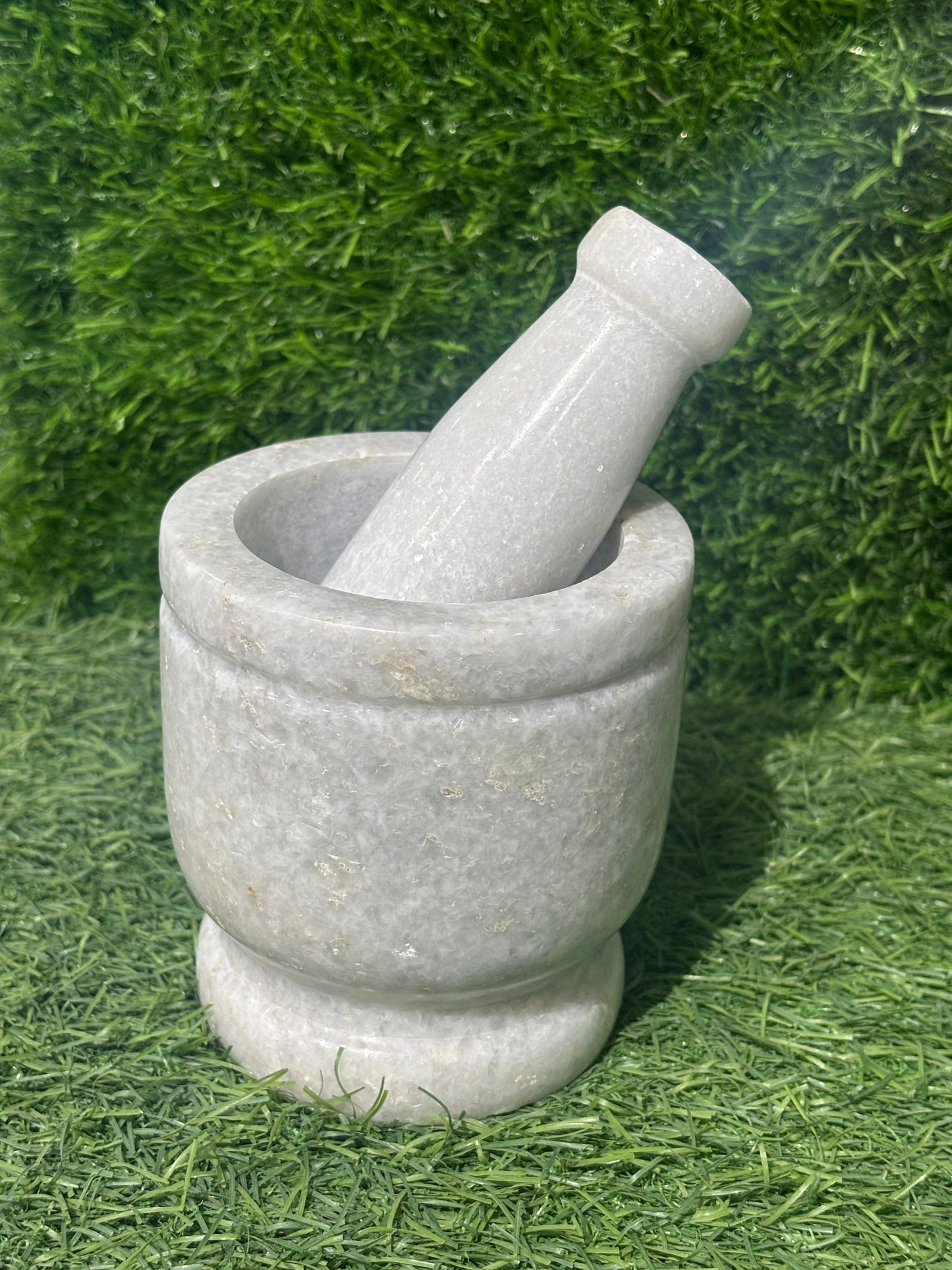 4inch White Marble Mortar and Pestle