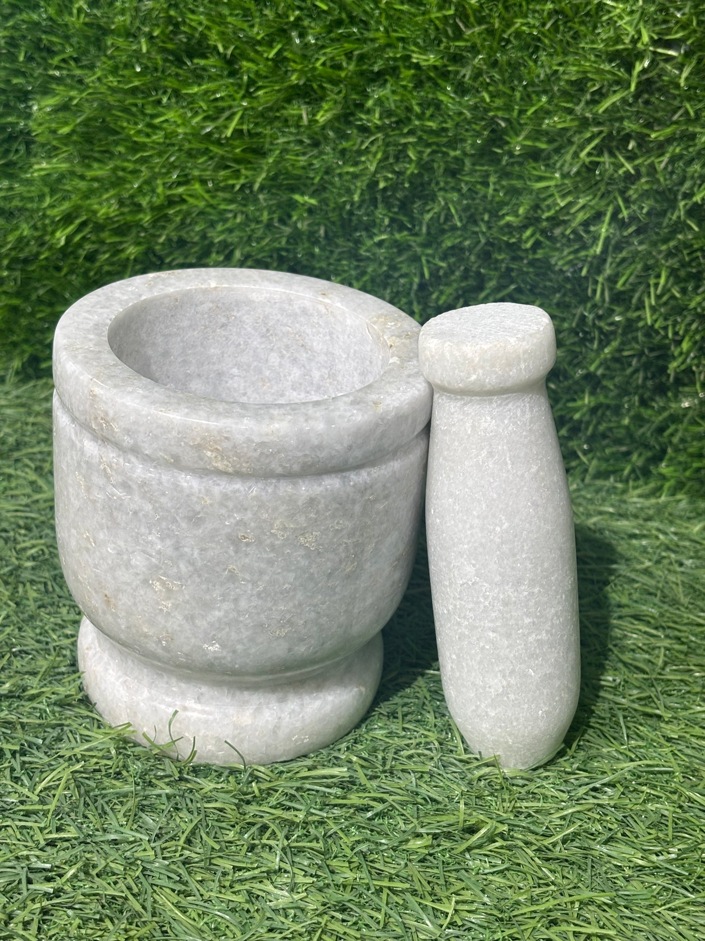 4inch White Marble Mortar and Pestle