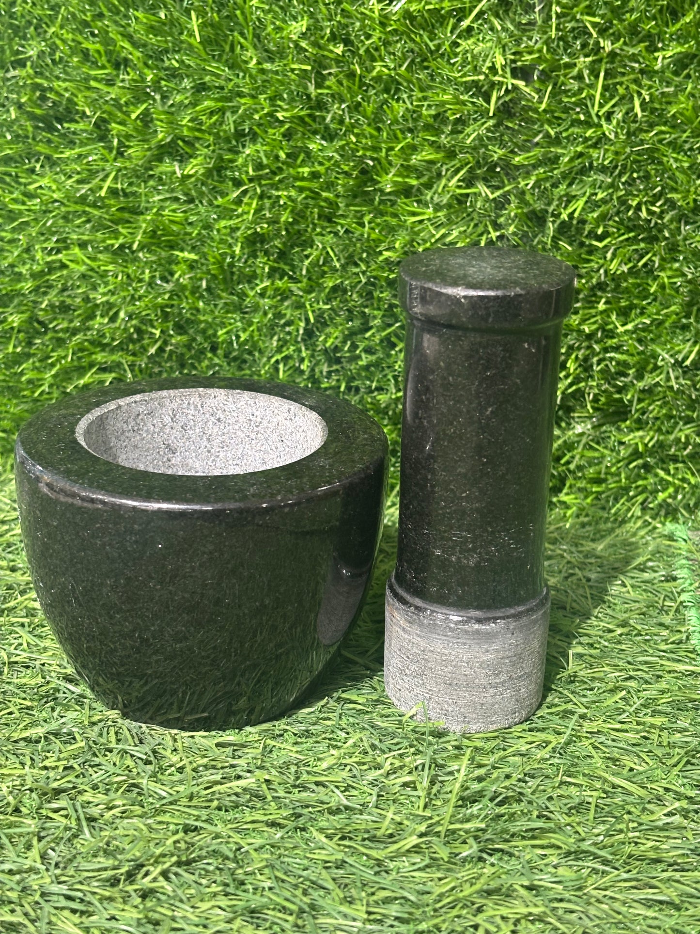 Small Black Granite Mortar and Pestle