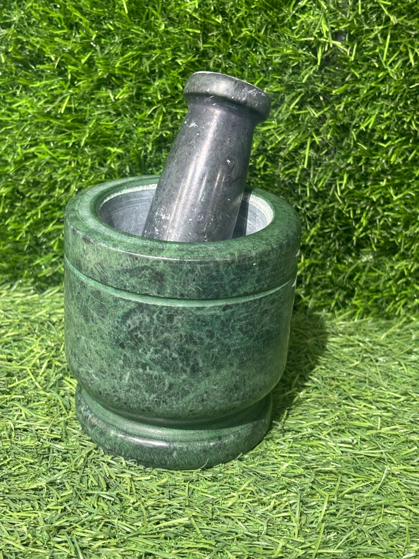 4inch Green Marble Mortar and Pestle