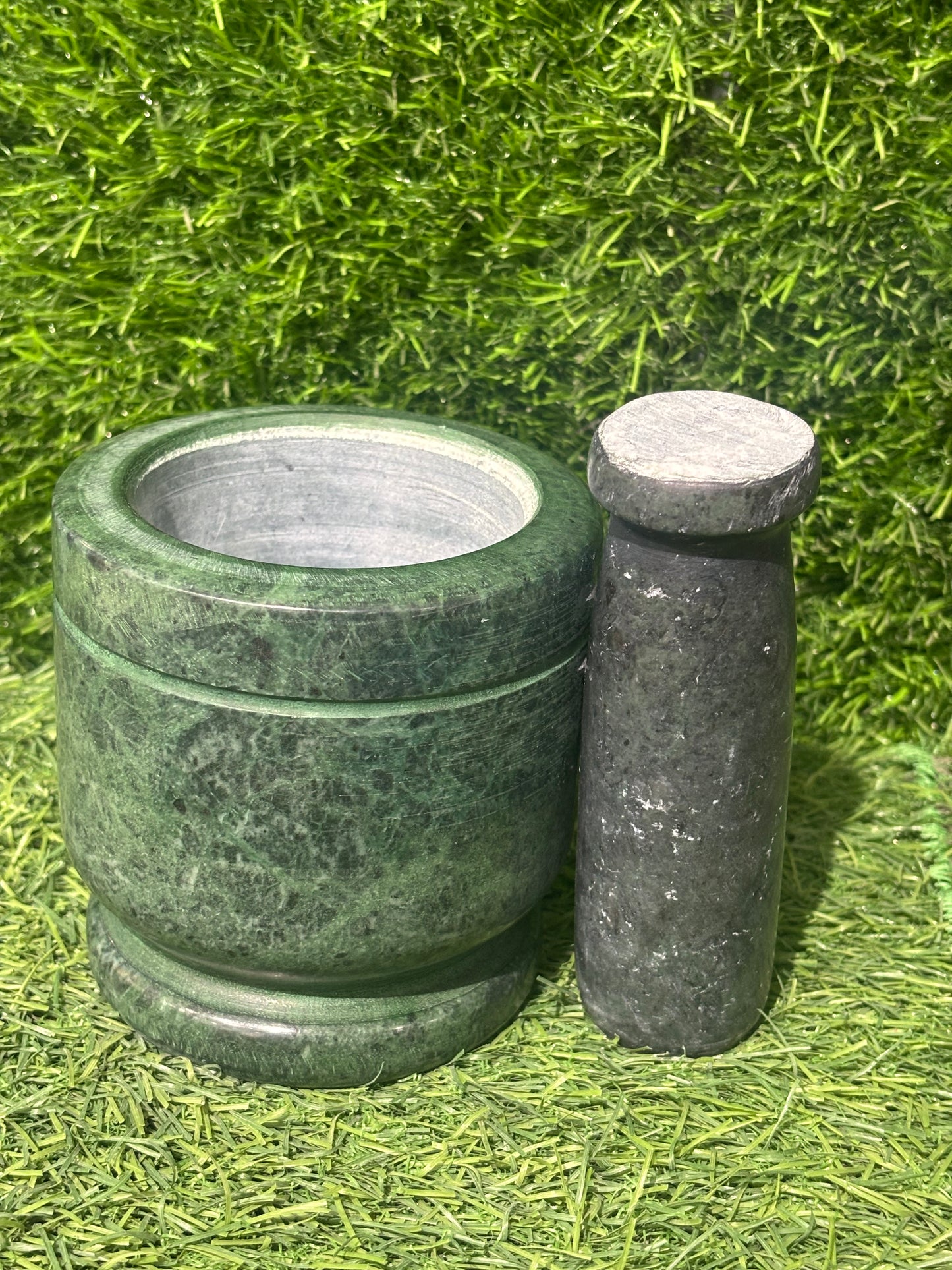 4inch Green Marble Mortar and Pestle
