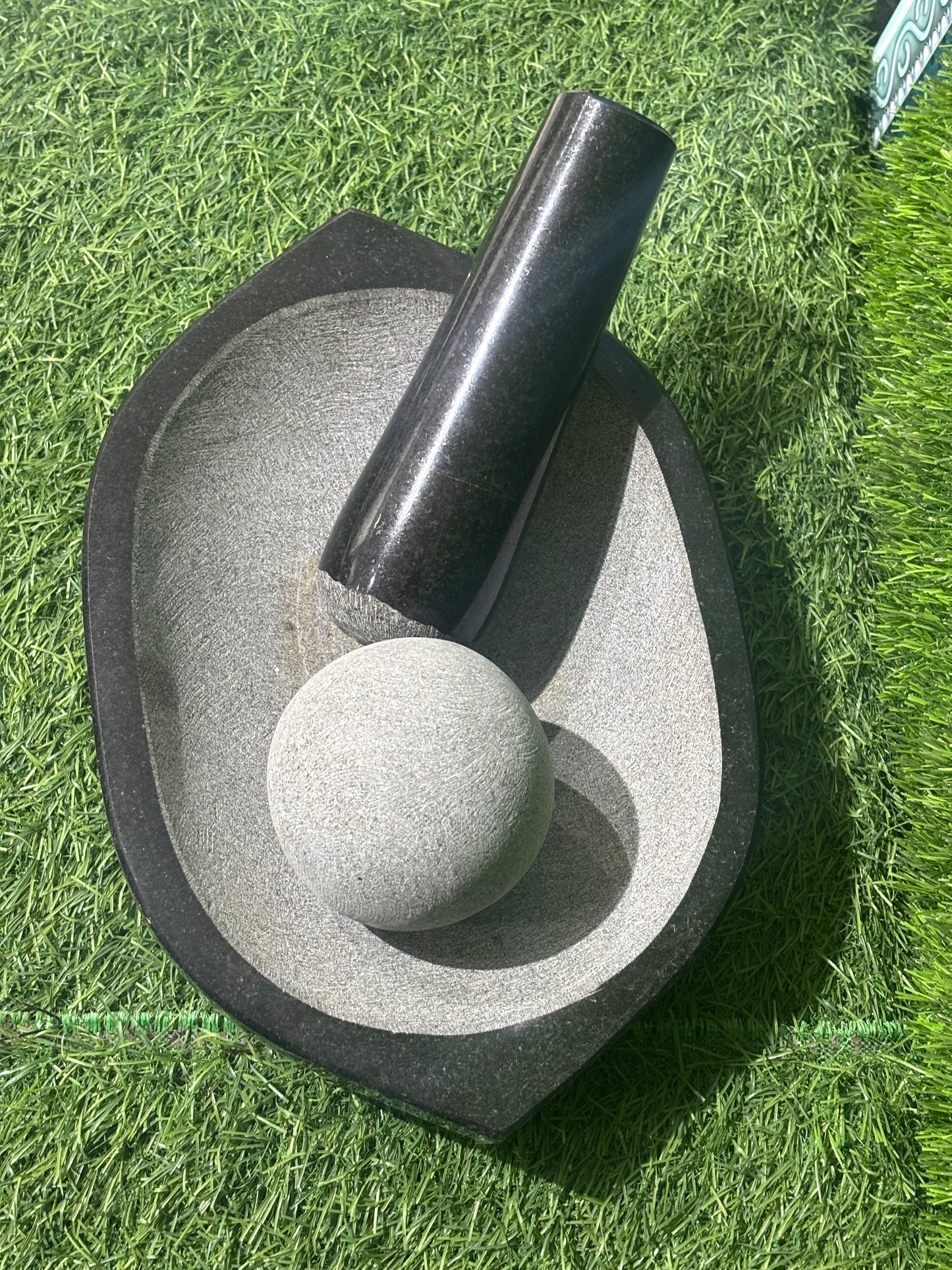 Leaf Mortar and Ball and Pestle Combo(Kalvam)
