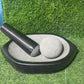 Leaf Mortar and Ball and Pestle Combo(Kalvam)